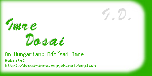 imre dosai business card